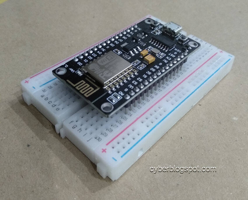 A picture of a development board which is different from the NodeMCU.