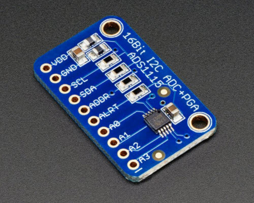 Picture of an Adafruit ADS1115 module that is popular for Arduino projects