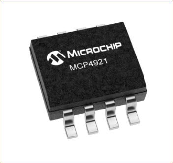 Picture of the Microchip MCP4921 DAC that is usually found on Arduino DIY projects.
