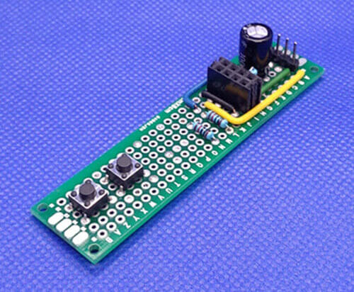 Picture of an assembled DIY programmer for the ESP-01 ESP8266 Wi-Fi modules.