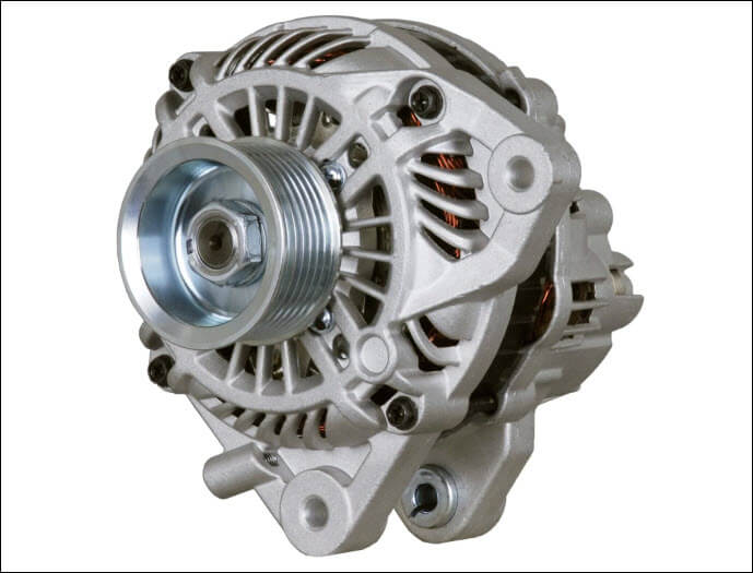 Picture of alternator, part of charging system